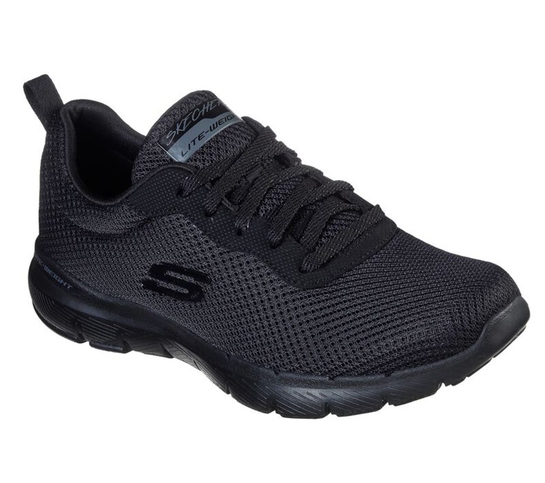 Skechers Flex Appeal 3.0 - First Insight - Womens Sneakers Black [AU-AQ9495]